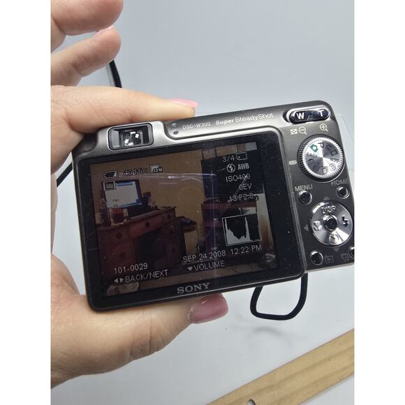 Sony Camera Cyber-shot DSC-W300 13.6MP Digital Camera Gray Good Condition - Picture 9 of 9